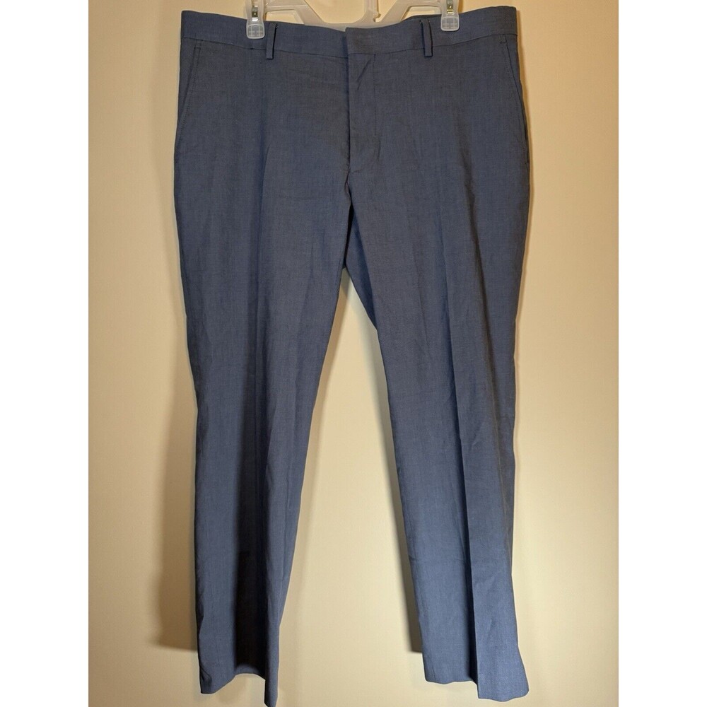 Crown & Ivy Men's Slacks 38x30 Dark Blue Straight Leg